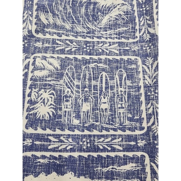 Reyn Spooner Hawaiian Reverse Print Gold Label 70s Rare 3 Button Shirt Size L - Picture 10 of 12